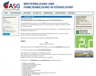 Website ASG Arbeitsgemeinschaft Sozialpädagogik und Gesellschaftsbildung