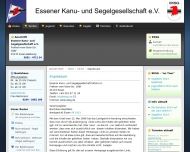 Website Essener Kanu- und Segelgesellschaft