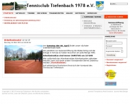 Website Tennisclub Tiefenbach 1978