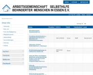 Website Arbeitsgemeinschaft Selbsthilfe Behinderter Essen