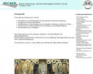 Website Becker Werkzeug- und Vorrichtungsbau