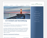 Website A+V Arbeit und Vermittlung