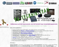 Website PA-Technik-Team Veranstaltungstechnik