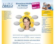 Website ABACUS-Nachhilfeinstitut