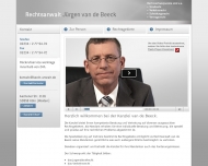 Website Anwaltskanzlei Beeck Jürgen, van de