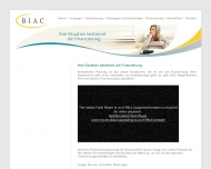 Website BIAC Finanzierung  und Versicherungsmanagement