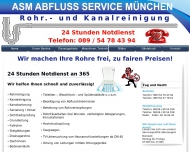 Website ASM Abfluss Service München