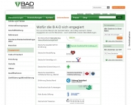 Website BAD Gesundheitsvorsorge und Sicherheitstechnik