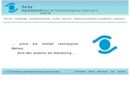 Website Heike Kaufmann, Praxis f�r Psychotherapie, Coaching und Psychologische Beratung