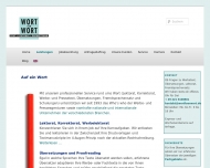 Website Das Team von Wort f�r Wort in K�ln � Lektorat und ...