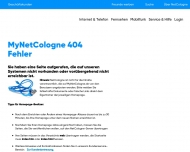 MyNetCologne - Seite nicht gefunden