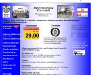 Website ATA An- und Verkauf von Kraftfahrzeugaltteilen