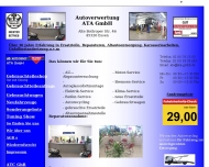 Website ATA An- und Verkauf von Kraftfahrzeugaltteilen