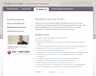Website Philipp Freiherr von Gayl, Rechtsanwalt Verkehrsrecht