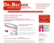 Website Dr. Becker Ernährungsberatung