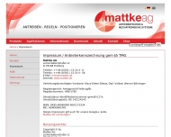 Website Mattke Aktiengesellschaft
