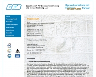 Website GFB Gesellschaft f�r Bauwerksanierung und -instandsetzung