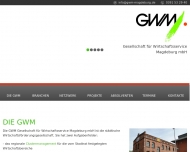 Website GWM Gesellschaft für Wirtschaftsservice Magdeburg