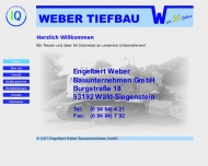 Website Engelbert Weber Bauunternehmen Gesellschaft