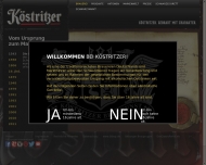 Website Köstritzer Schwarzbierbrauerei