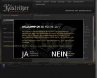 Website Köstritzer Schwarzbierbrauerei