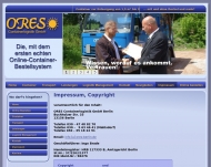 Website ORES Containerlogistik
