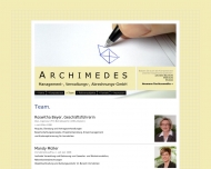 Website ARCHIMEDES Management-, Verwaltung , Abrechnungs