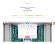 Website Zahnmedizinische Praxisklinik Mannheim - Prof. Dr. A. Hassel - Dr. A. Hunecke