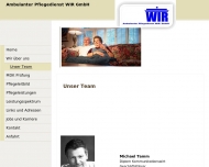 Website Ambulanter Pflegedienst WIR