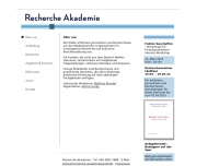 Website Recherche Akademie