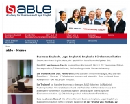 Website ABLE - Academy for Business and Legal English