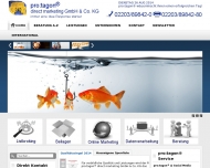 Website pro:tagon® direct marketing