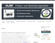 Website HJM Finanz- und Versicherungsmakler