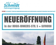 Website Schmidt Fahrzeugreinigung und Lackierung
