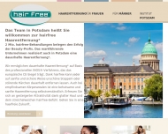 Website hairfree Institut Potsdam