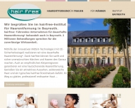 Website hairfree Institut Bayreuth