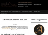 Website Aaden Wirtschaftsdetektei