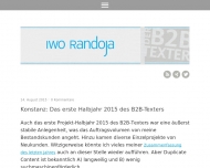 Bild Iwo Randoja. Der B2B-Texter.