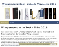 Website Wimpernserumtest