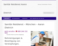 Website Sanitär Notdienst Aaron Dietrich München