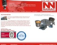 Website NAMAC Maschinenbau