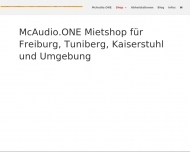 Website McAudio.ONE | Freiburg im Breisgau