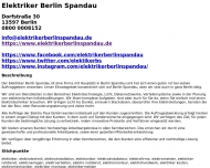 Website Elektriker Berlin Spandau
