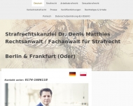 Website Dr. Denis Matthies Rechtsanwalt/Fachanwalt f�r Strafrecht, Strafverteidiger