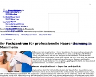 Website simplyhairless by PurePulse Fachzentrum Mannheim