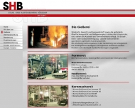 Website SHB Stahl- und Hartgusswerk B�sdorf