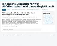 Bild IFA - Ingenieurgesellschaft fr Abfallwirtschaft und Umweltlogistik mbH