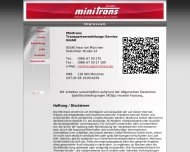 Website Minitrans Transportvermittlung Service