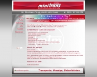 Website Minitrans Transportvermittlung Service