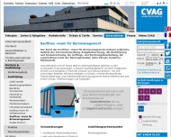 Website Chemnitzer Verkehrs-Aktiengesellschaft